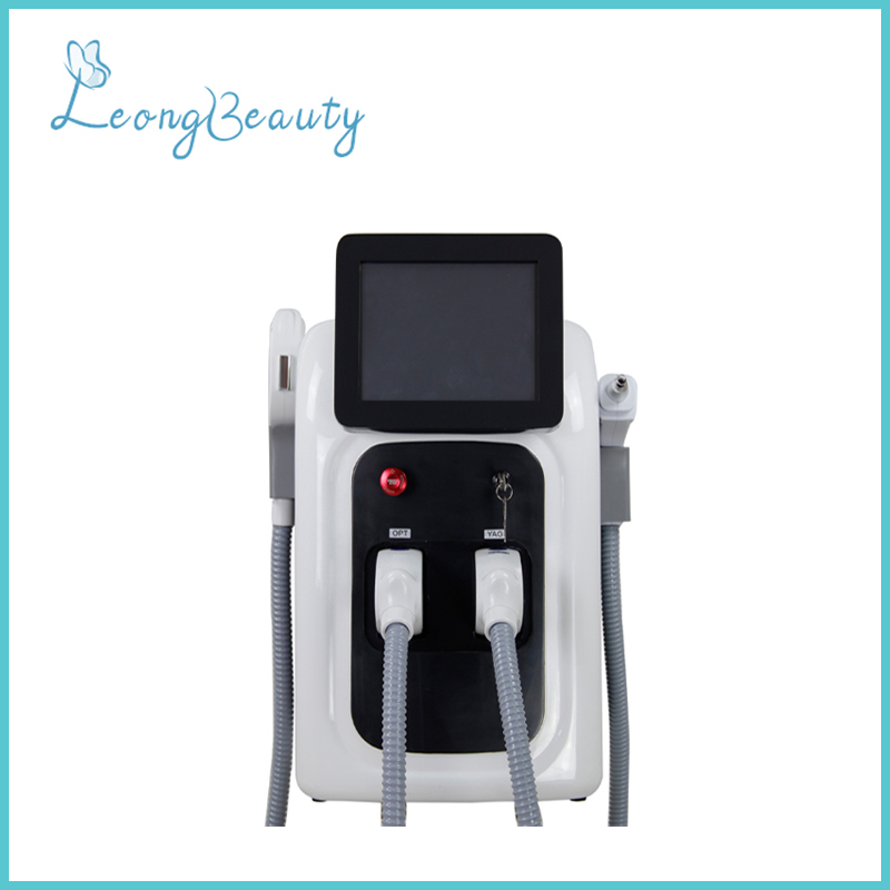 OPT Yag Laser 2in1 ເຄື່ອງສໍາລັບການກໍາຈັດຂົນ tattoo